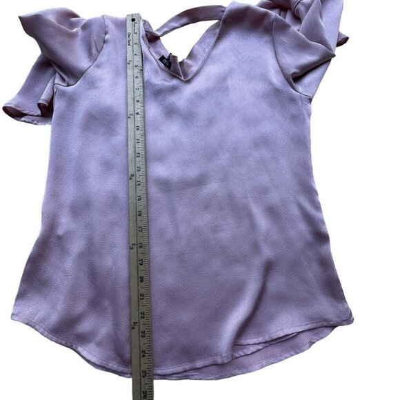 Roz & Ali Blouse Pullover Shirt Blush Pink V Neck Bell Sleeve‎ Women's Size XS/S - Picture 7 of 8